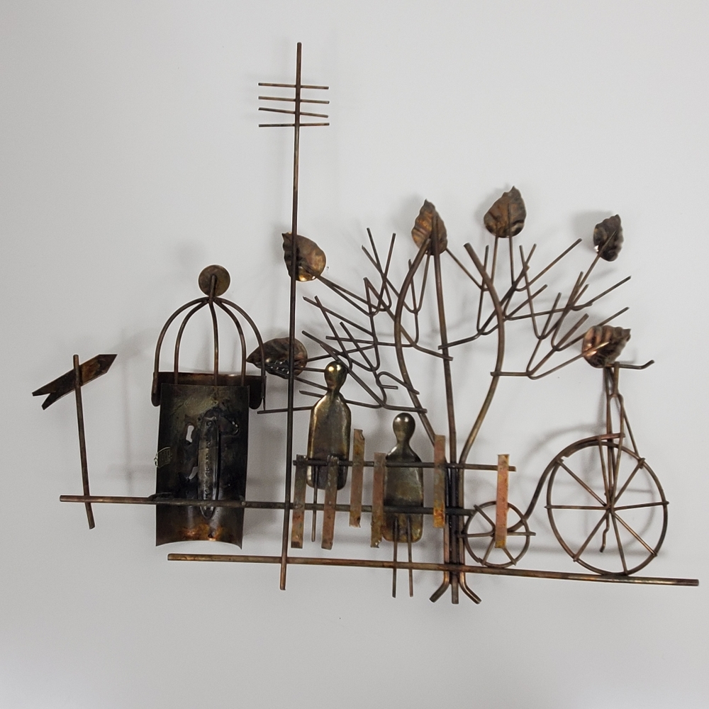 Vintage copper 1974 Enesco 3D wall art - Picture 10 of 11